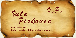 Vule Pirković vizit kartica